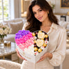 Sweet Rose Ombre Surprise Box held by a model - Madame De Fleur