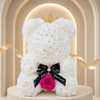 Medium Luxury White Rose Bear