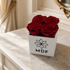XS White Square Box - Preserved Roses