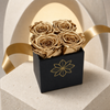 XS Black Square Box - Preserved Roses