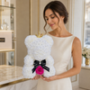 Medium Luxury White Rose Bear