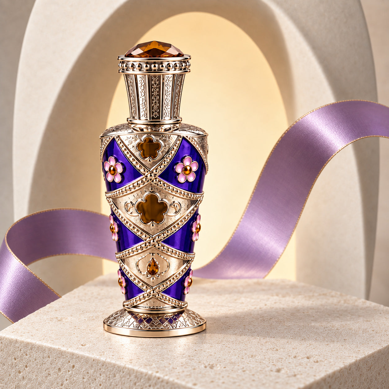 Honeyed Amber concentrated perfume oil — studio view